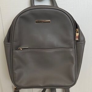 Marithe Francois Girbaud Gray Backpack with Gold Details